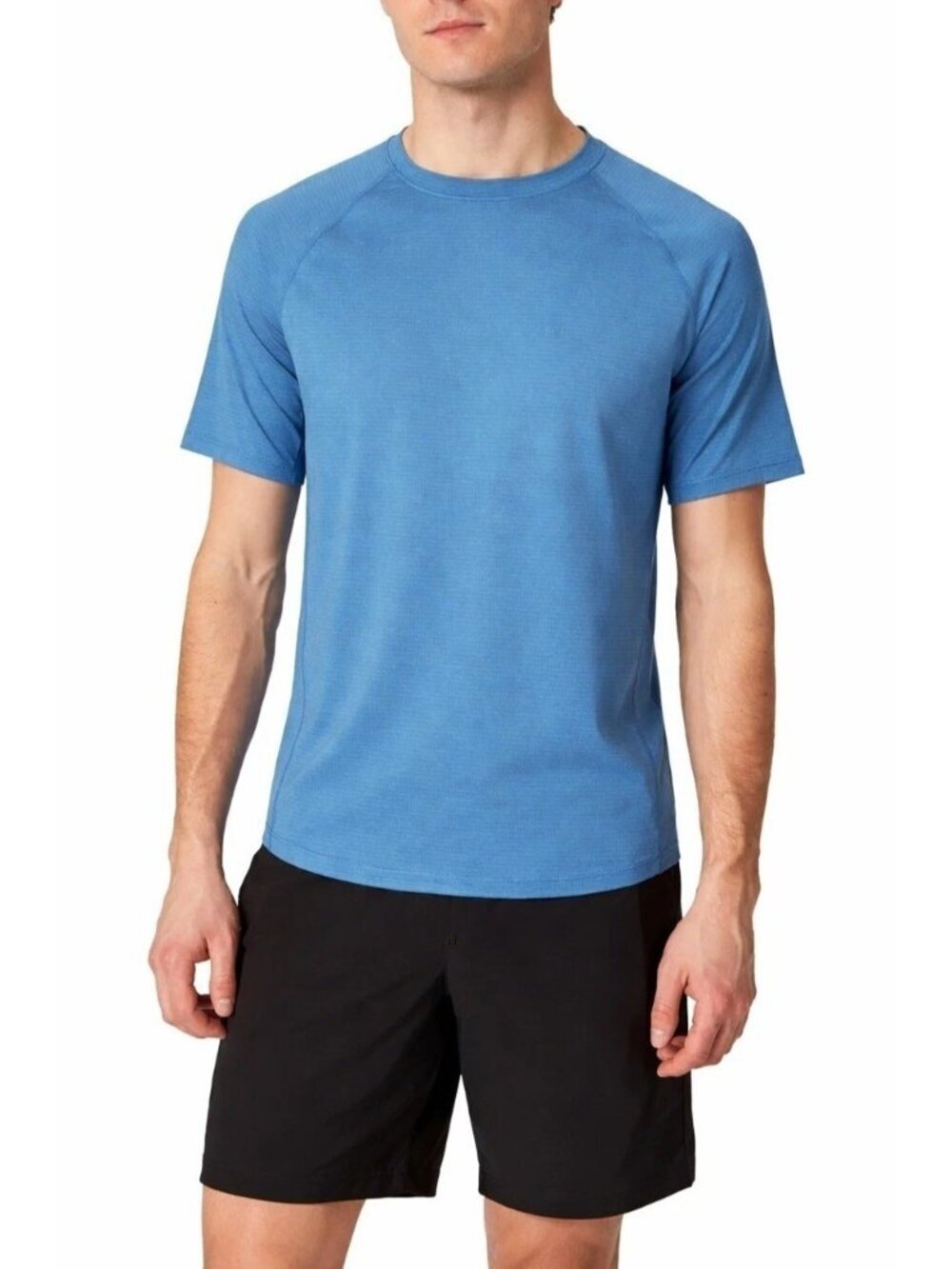 NWOT Mondetta Men's L Blue Short Sleeve Performance Shirt 90% Recycled Polyester